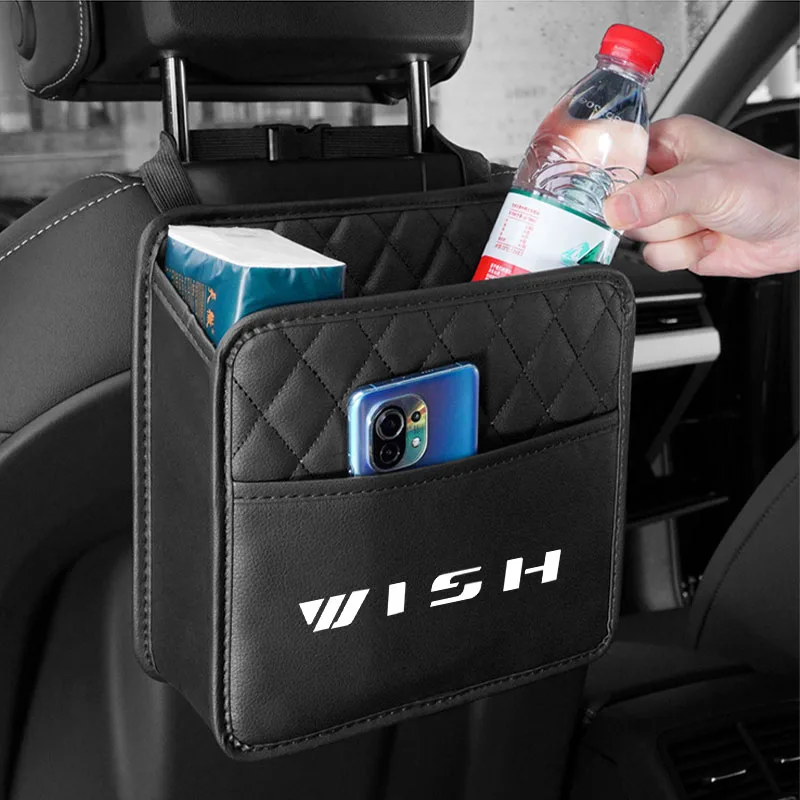 Car Backseat Organizer MultifunctionProtectors for Trip Kids Travel Seat Storage Bag Leather for Toyota wish Car Accessories