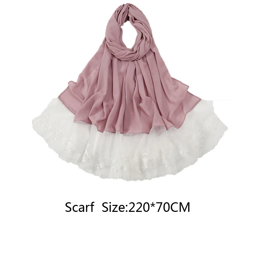 

Пузырьковый шифон, мусульманский женский хиджаб, шали, простые кружевные лоскутные шарфы с цветочным принтом и накидка, пляжный летний исламский платок в стиле Рамадан, палантин