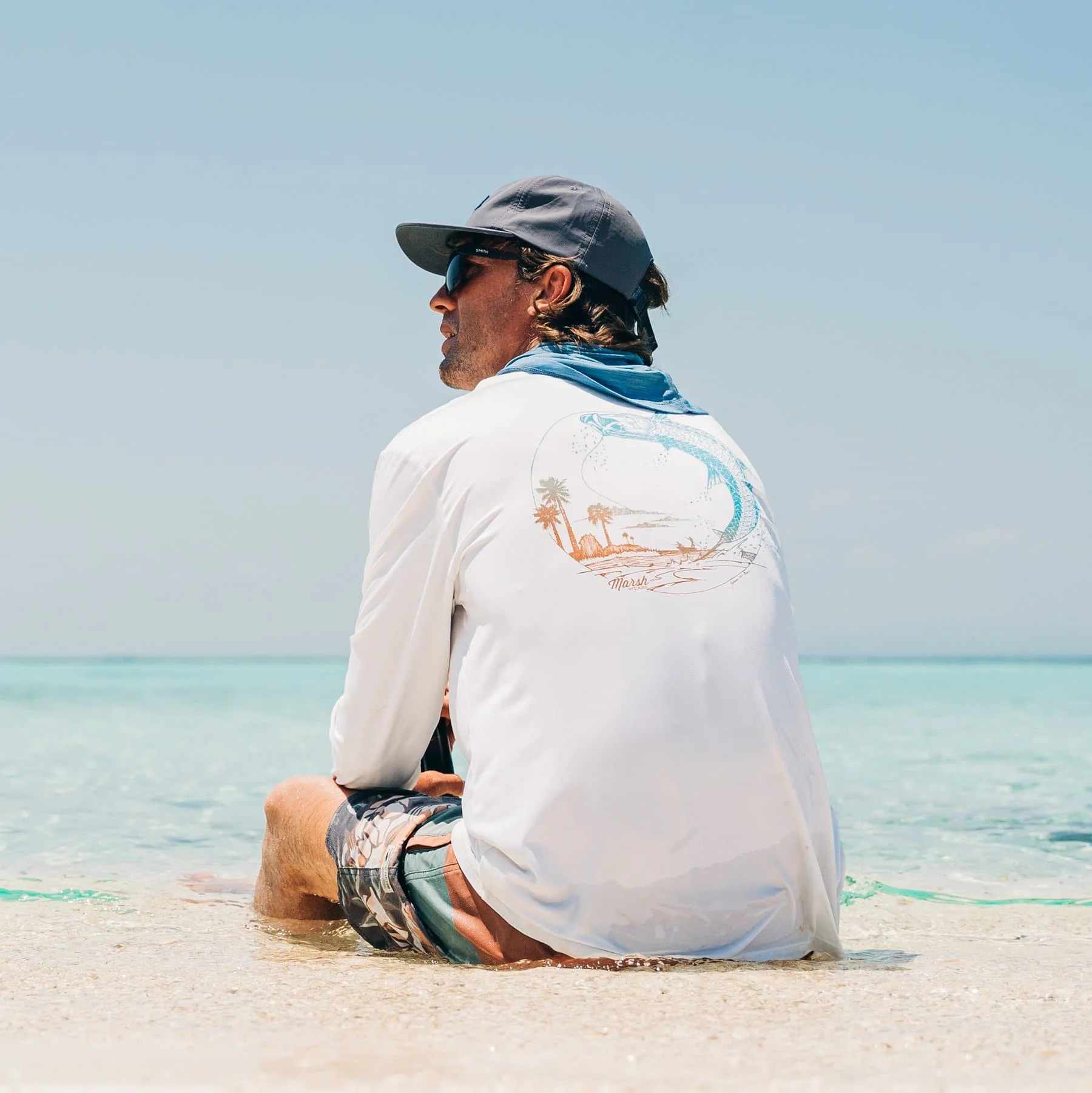 

Marsh Wear Spot Фирменная Новинка, летняя мужская рубашка для рыбалки, влагоотводящий трикотаж с длинным рукавом, велосипедный мужской спортивный трикотаж
