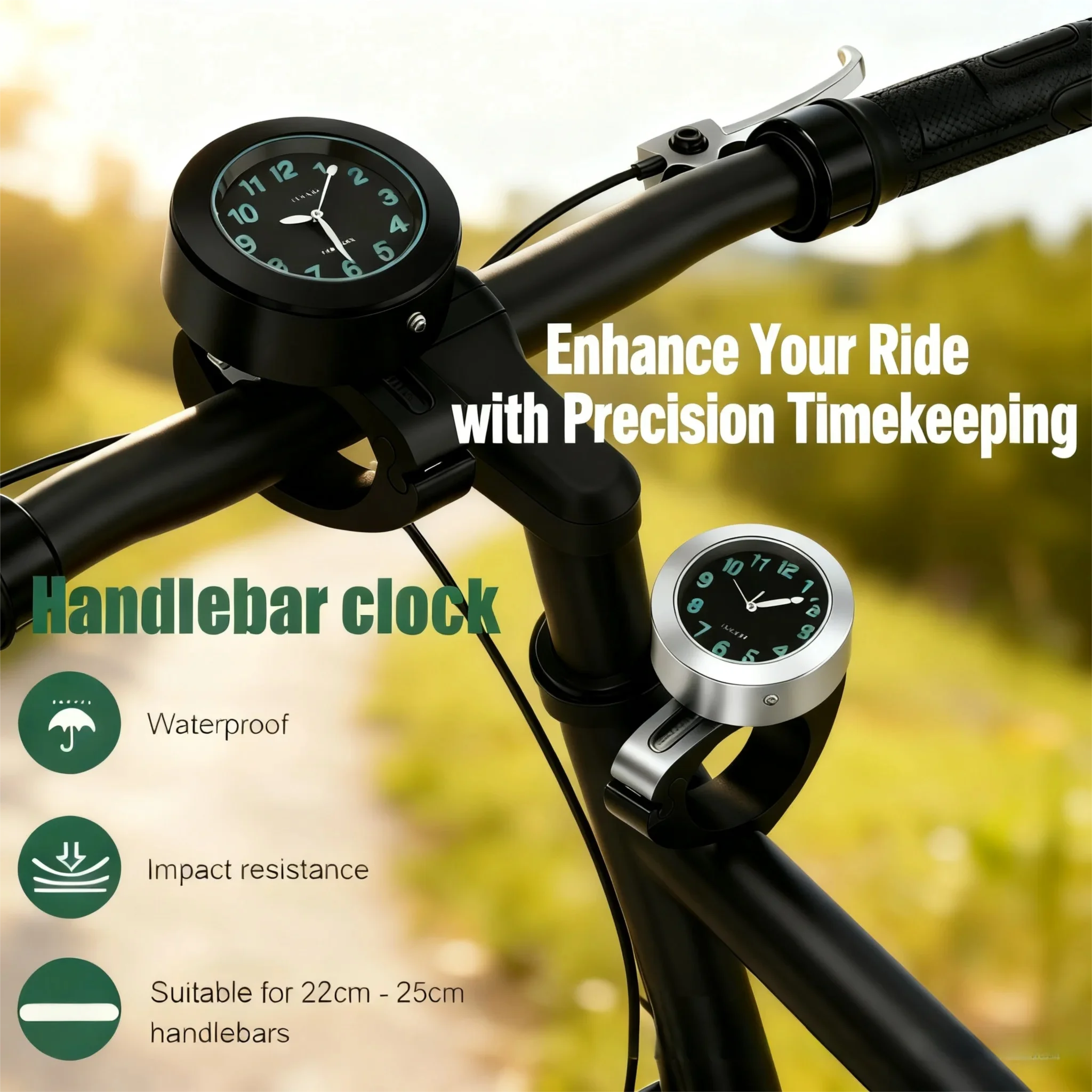 Universal Motorcycle Watch Handlebar Mount Clock For Motorcycles Electric Vehicles Motorcycle  Waterproof Luminous Motorcycle