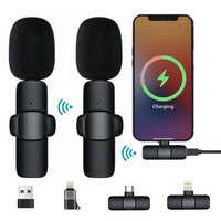Mini Wireless Lavalier Microphone Microfono For Cell Phone Iphone Gaming Tiktok Vlog Short Video Shooting Mobile Live Streaming