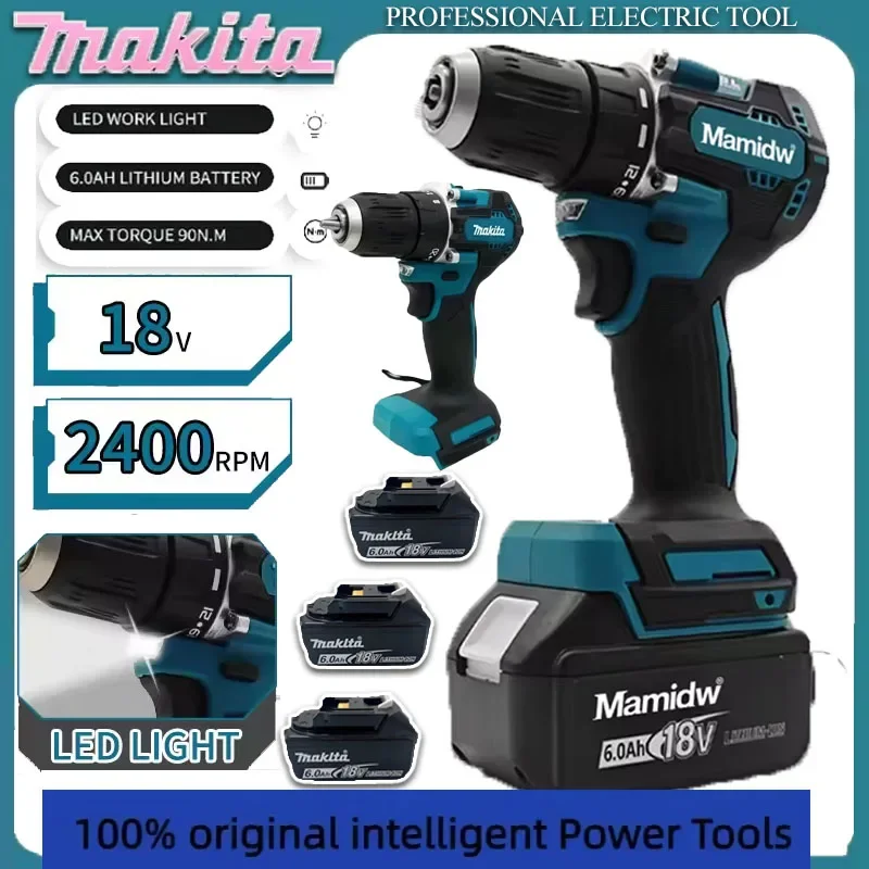 

Бесщеточная литиевая аккумуляторная ударная дрель-шуруповерт Makita DDF487 с высоким крутящим моментом для аккумуляторов 18В