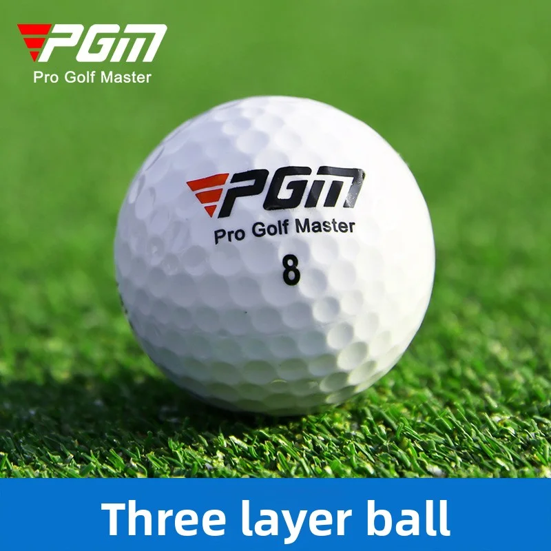 PGM Official 3-Layer Premium Golf Balls Practice Compet Performance Training for Distance Straight Shots Golf Design for Sport