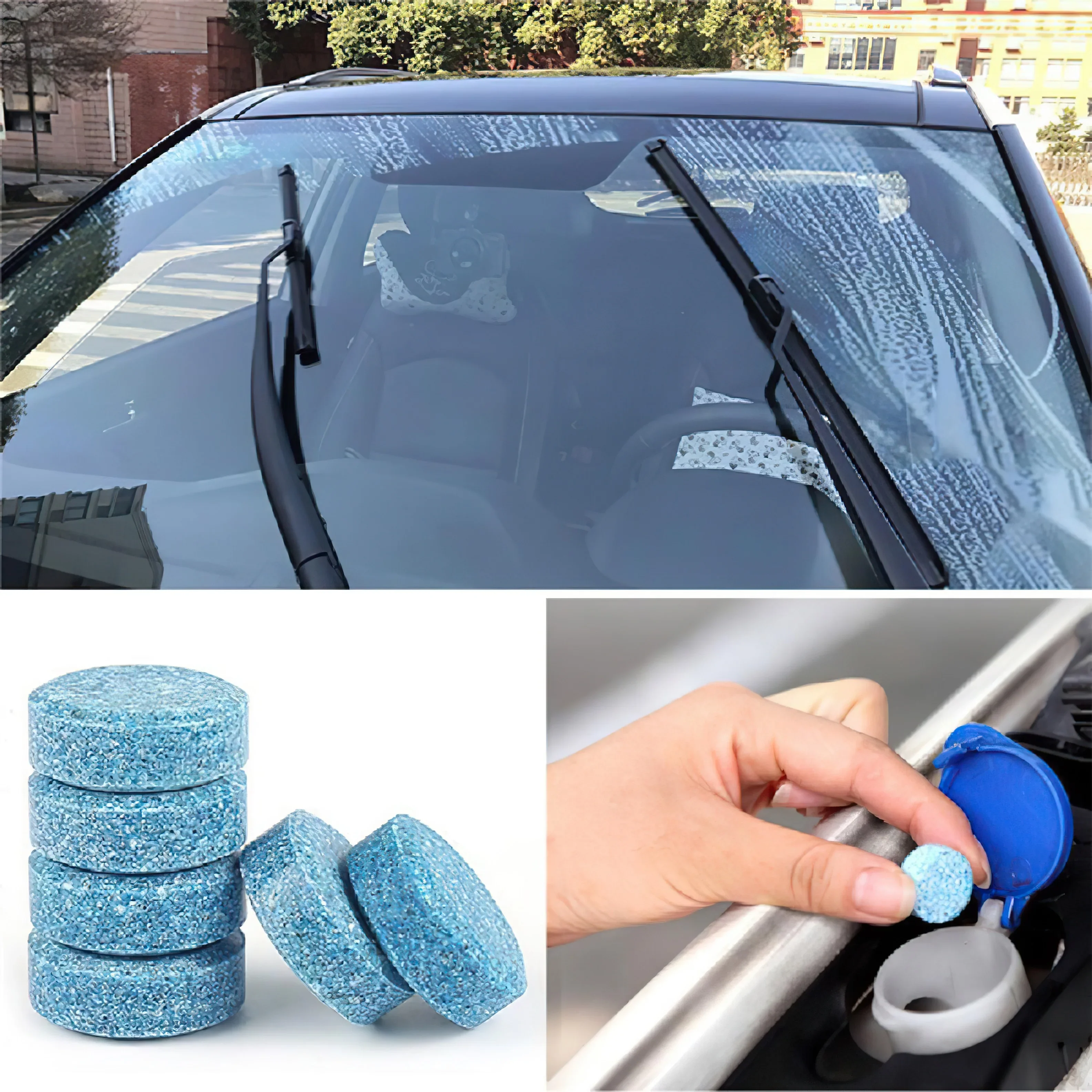 30/50Pcs Car Windshield Solid Cleaner Effervescent Tablets Washer Agent Universal Auto Glass Washer Dust Soot Auto Accessories