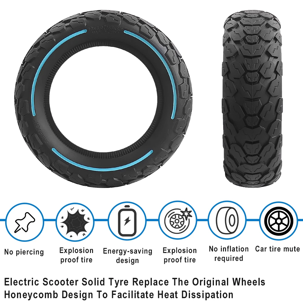 

Rubber Solid Tyre For ZERO 10X Kugoo M4 G1 Dualtron E-Scooter Electric Scooter 10X3.0 255*80 80/65-6 Solid tire Wheel Honeycomb