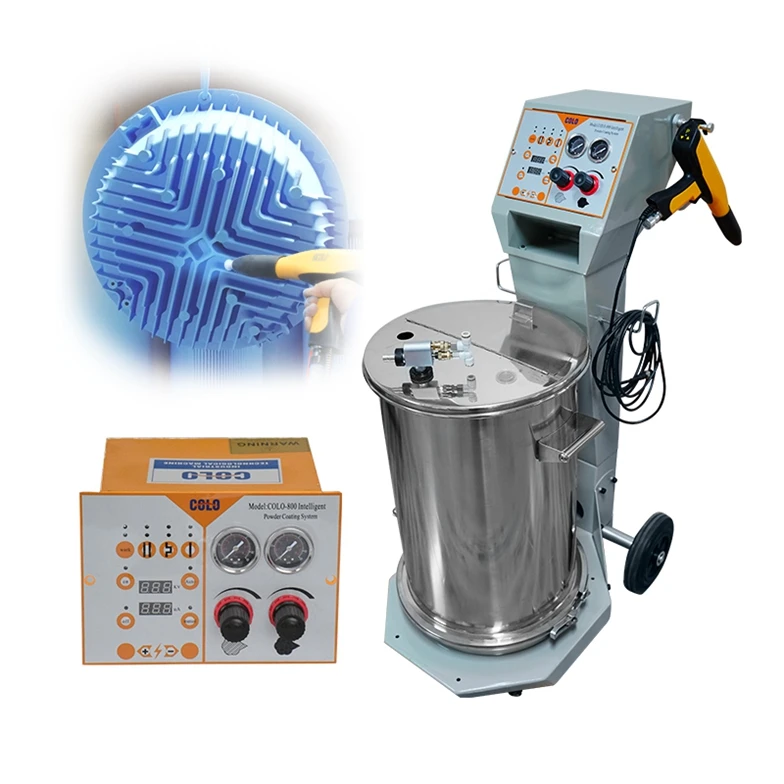 COLO-800D Metal Electrostatic Spray Painting Gun Powder Coating Machine For Alloy Wheels