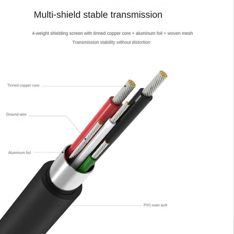 Cabo adaptador preto com alimentação USB para telefone, conectado ao projetor, TV