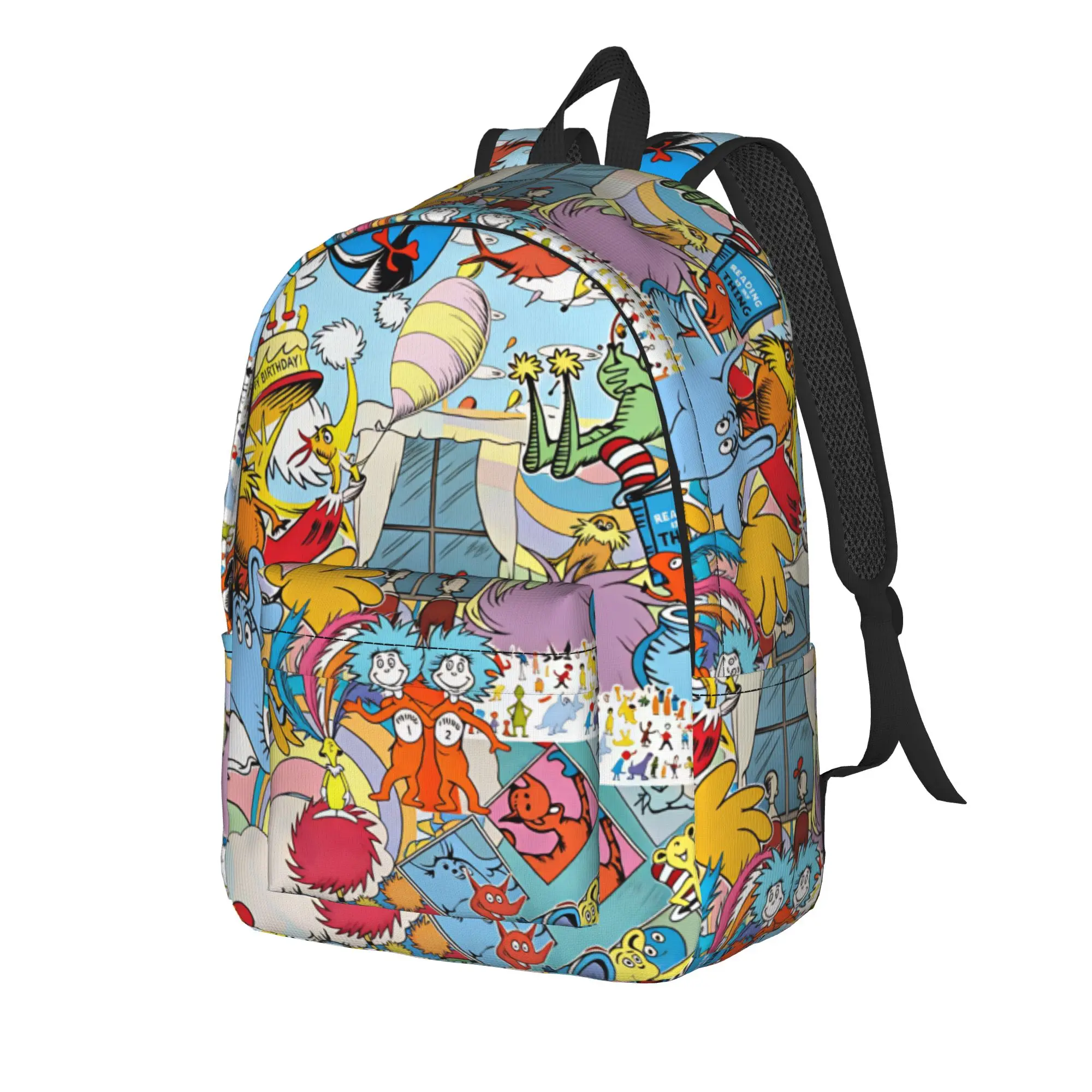 Dr Seussed Characters Read Amazing  Backpack Youth  Pattern Backpacks Polyester Elegant School Bags Daily Design Rucksack