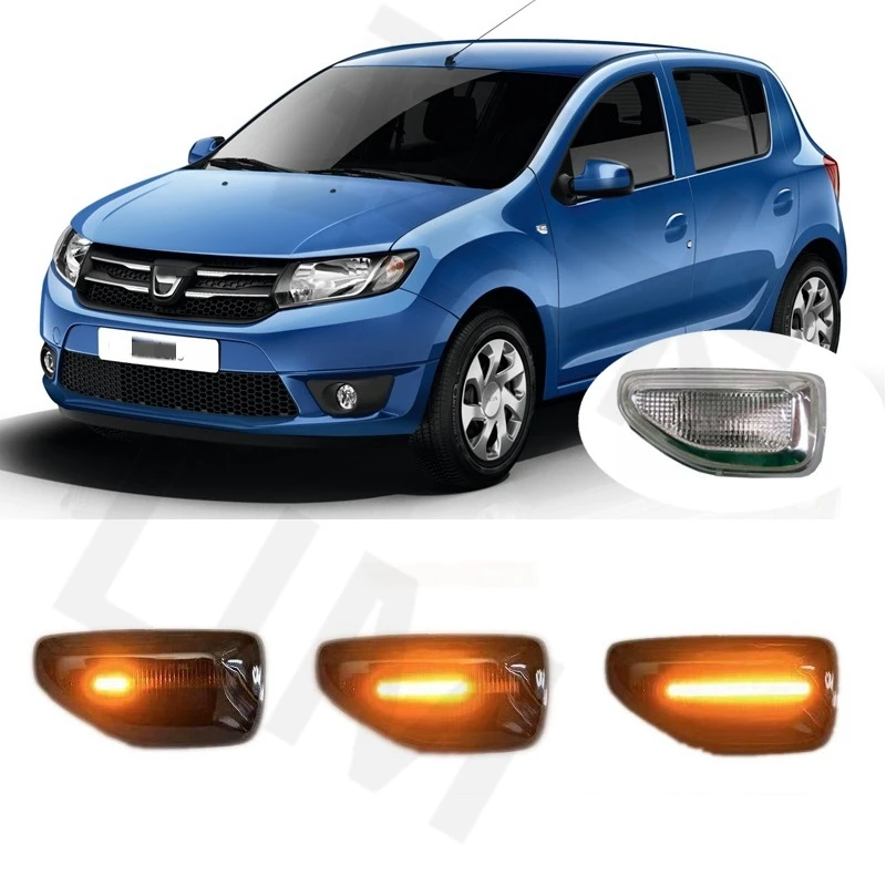 for Dacia Sandero MK2 II Stepway B52 2012 2013 2014 2015 2016 2017 Sequential LED Indicator Side Marker Signal Light Lamp