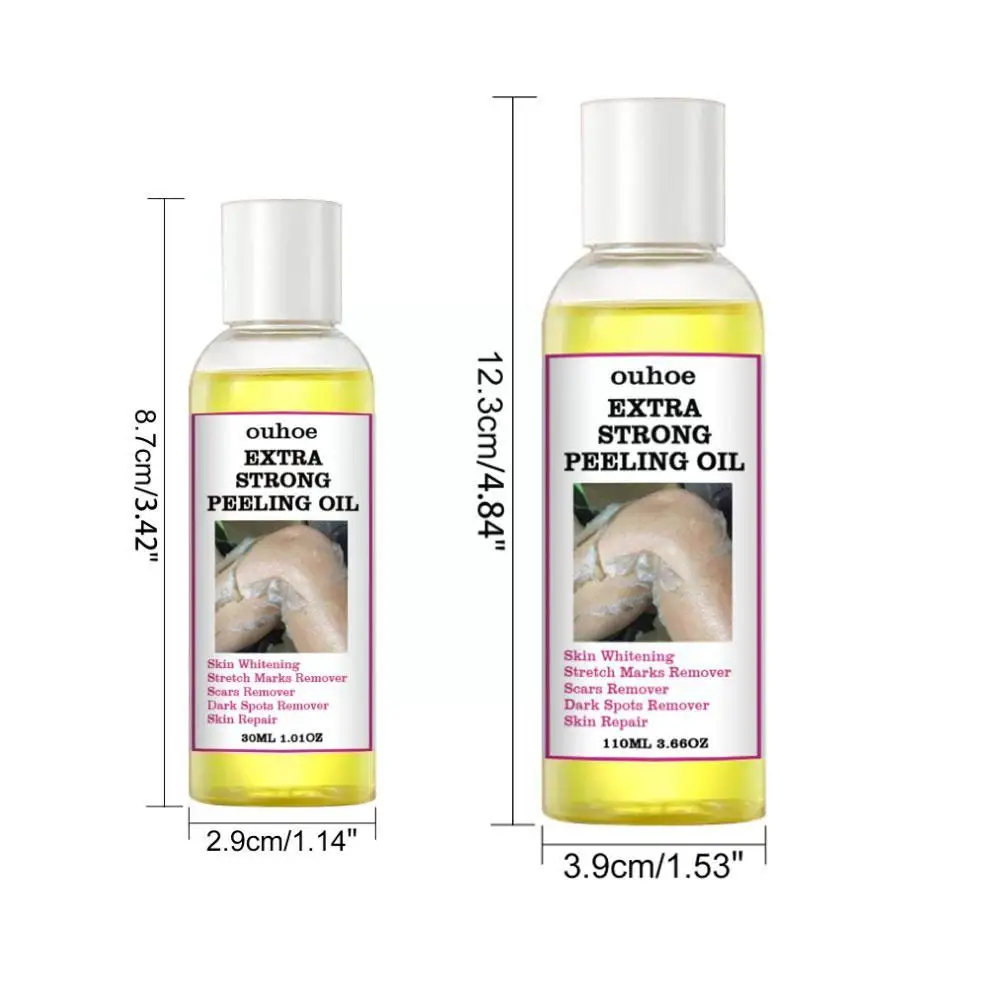 30ML Extra Strong Yellow Peeling Oil Whitening Lighten Care Skin Even Elbows Whiten Skin Hands Knees Tone E7X0