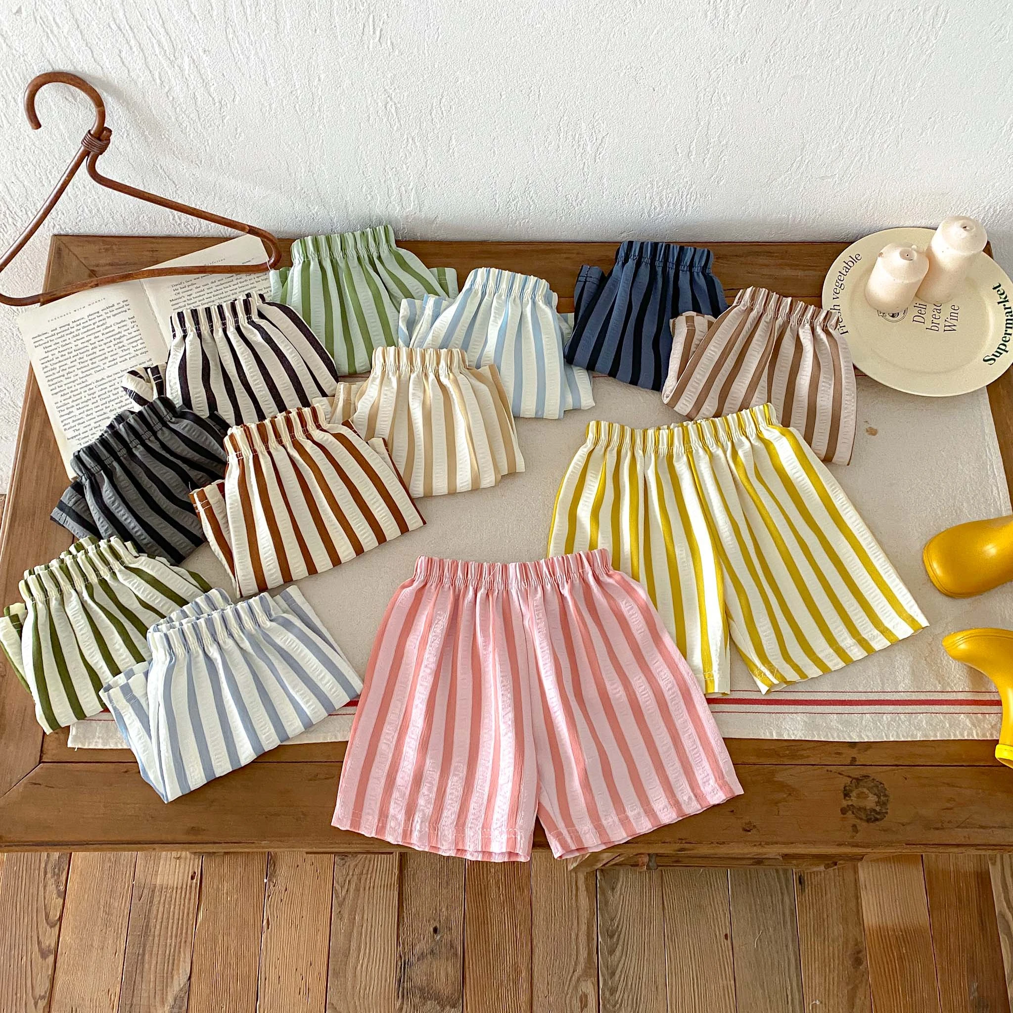 Cute Pajamas Shorts Boys And Girls Casual Loose Shorts Toddler New Design Shorts Outer Wear Children Simple Versatile Shorts