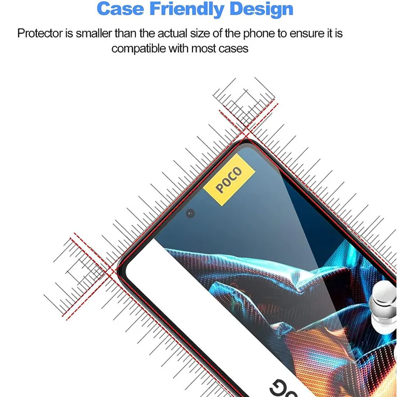 6.67\'\' poco m6 pro glass protector poco x6 pro screen protector for poco x5 pro pelicula poko x5 f5 glass for xiaomi poco f5 pro