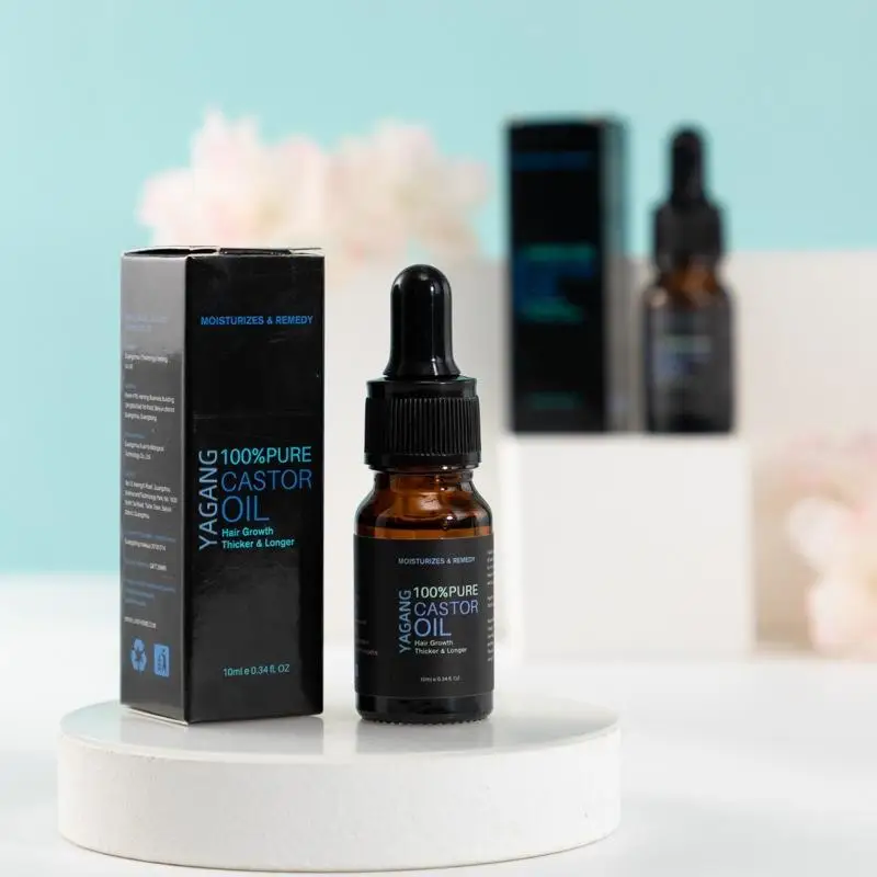 Aceite de ricino Natural de 10ML, rizo delgado, aceite de ricino Natural húmedo, tratamiento de crecimiento de pestañas, suero líquido, extensión de pestañas