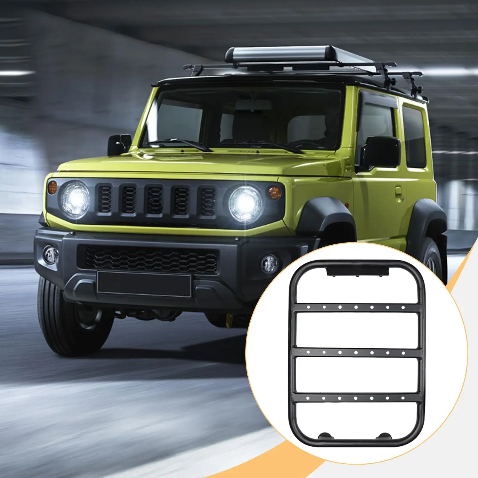 

Rear Window Ladder Car Roof Rack Ladder Exterior Window Expansion Rack for Suzuki Jimny 2019–2025 High Performance Sturdy