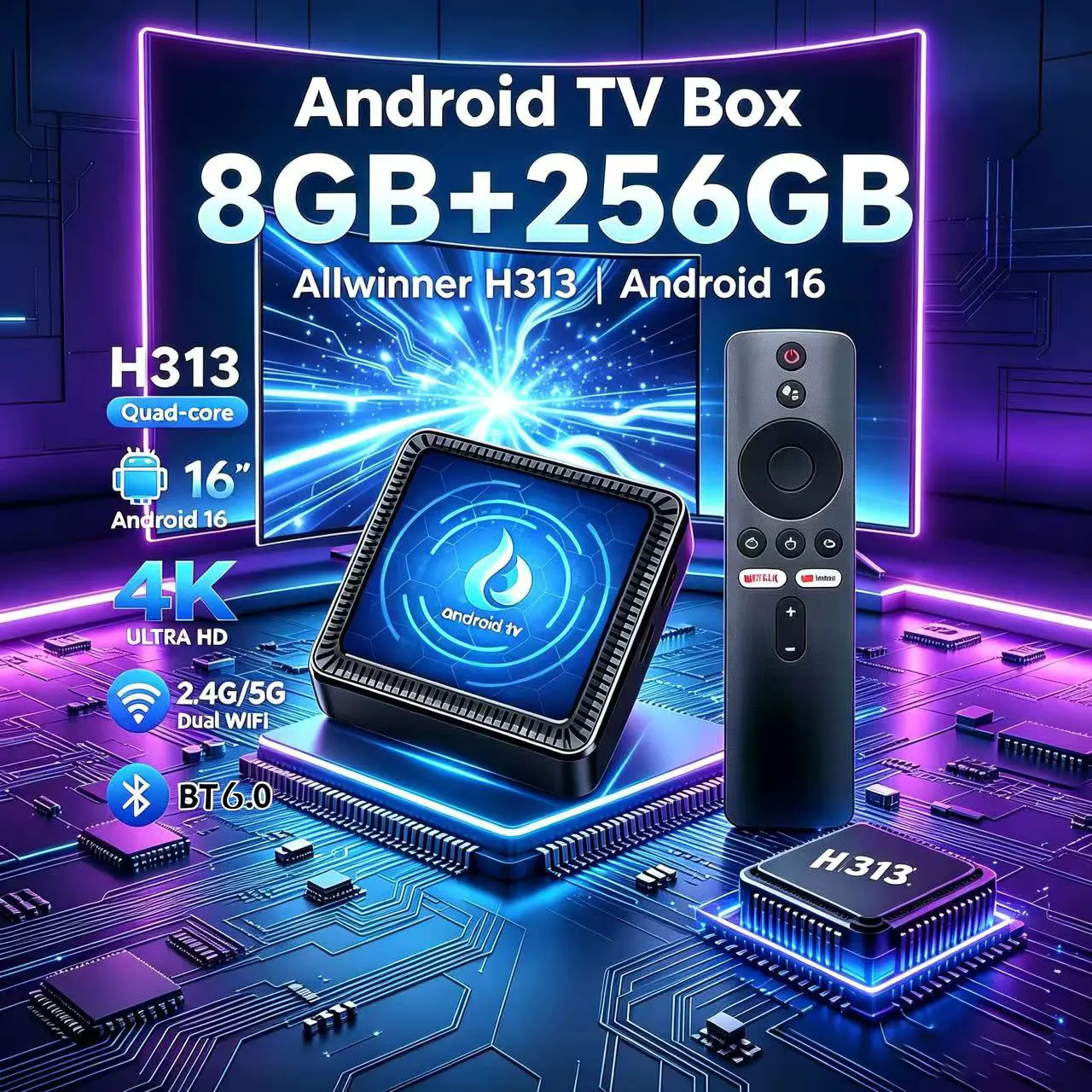 Android Android 16 Q17 TV Box AllwinnerH313 8K Ultra HD WiFi 6 4GB RAM 64GB Bluetooth6.0 ROM 8K  Player Smart TV Box Set Top Box - Aliexpress Deal