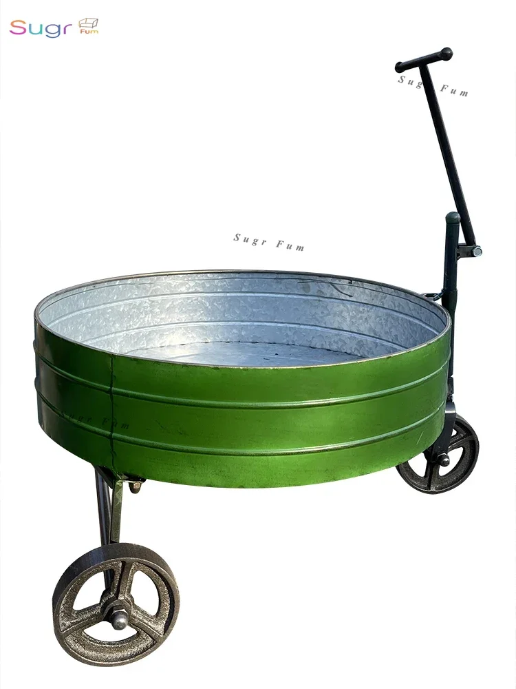 

Железная поплавковая подставка для цветов, круглая подставка для цветочного горшка из кованого железа, коробка для цветов, тележка, стойка для украшения окон, милое маленькое хранилище