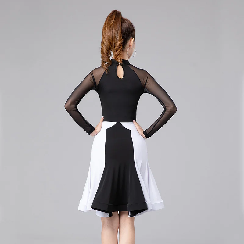 

Latin Dance Costume New Black Dress for Adult Women Advanced Dance Professional Competition Performance Practice Dance Costume