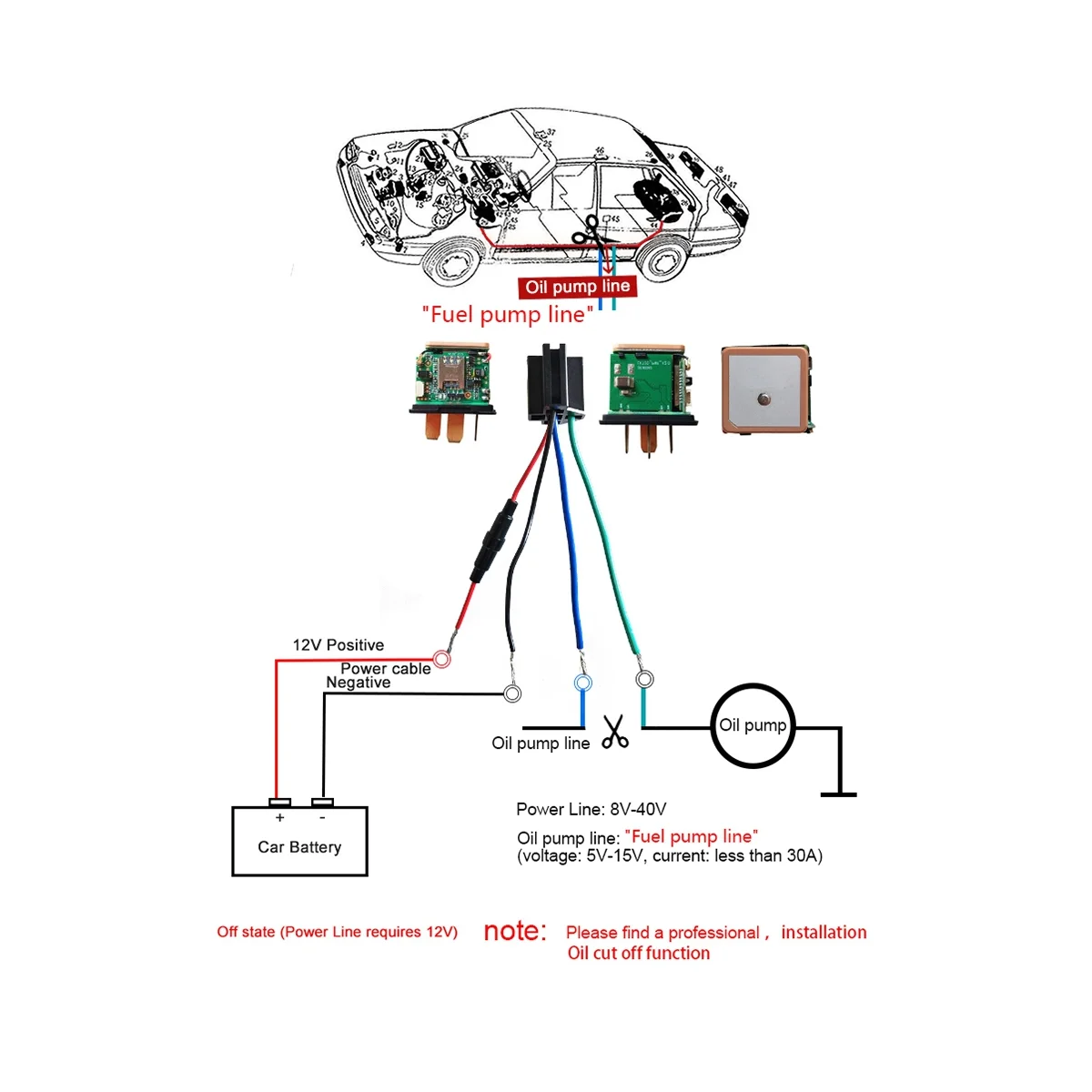 Motorcycle Trackers Mini Hidden 9-90V Car Relay GPS Tracker Cut Off Oil Shock SMS Alarm Locator Tracking System Free APP