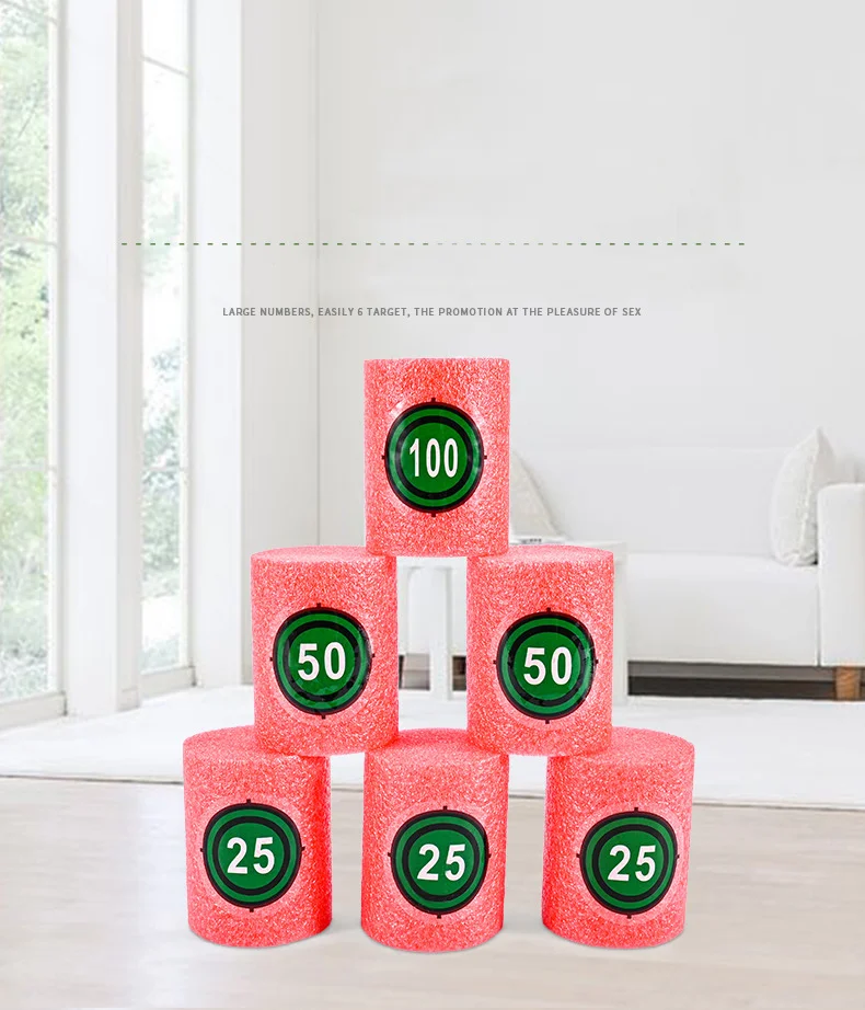 

12pcs Eva Targets Game Cylinders Outdoor Shooting Archery Training Accessories For Kids Fun Leisure Activity Parent Child