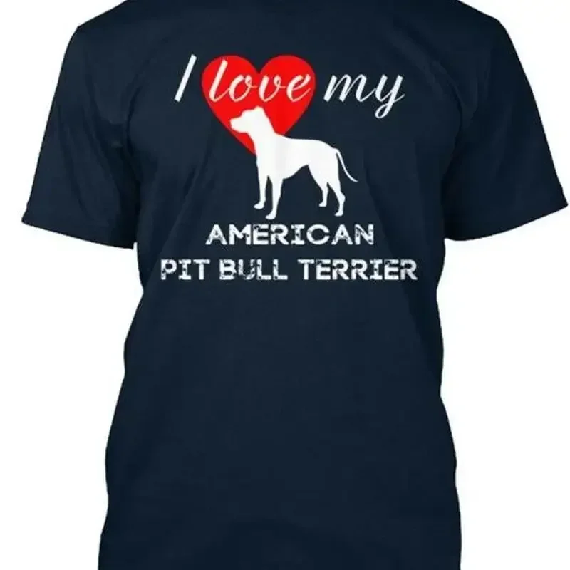Camiseta American Pitbull I Love My Pit Bull Terrier hecha de material premium M 2XL