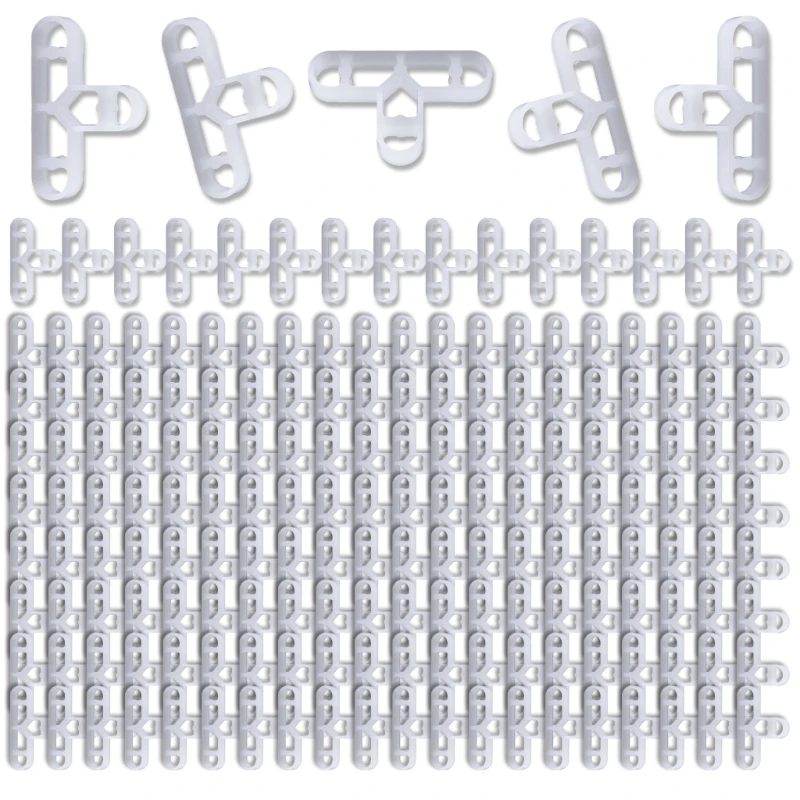 

200Pcs Clear 10mm Spacers for Smooth Tile and Deck Board Installations 601A