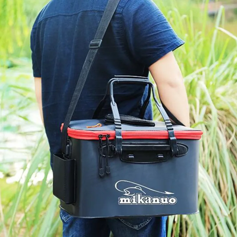 للطي رشاقته مقاومة للاهتراء إيفا دلو صيد خزان الأسماك الحية مضخة الأكسجين الرياضة في الهواء الطلق صندوق معالجة الصيد المعدات