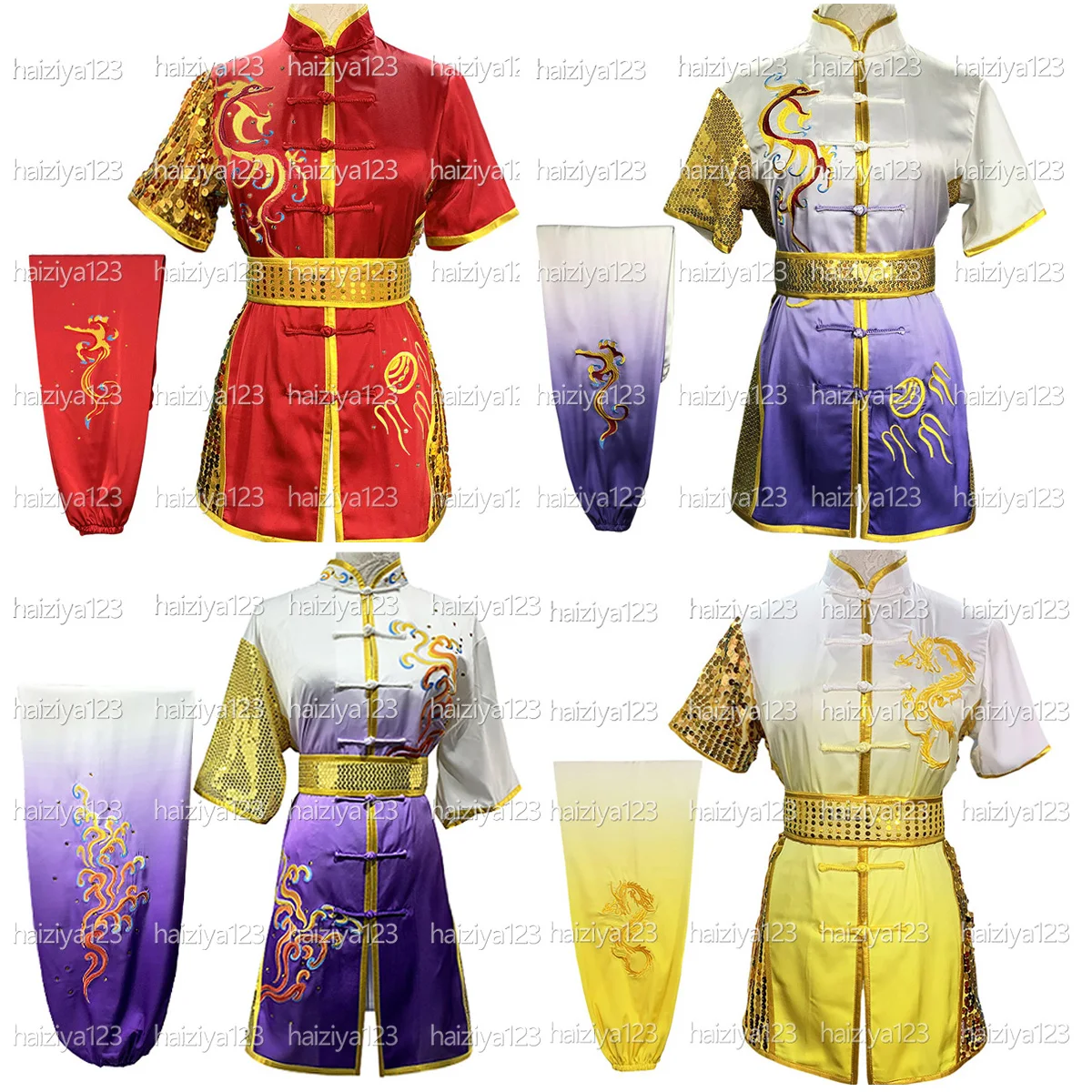 

Embroidered Wushu uniform Kungfu clothes Changquan garment Taolu suit Nanquan Changquan for men women boy girl kids adults