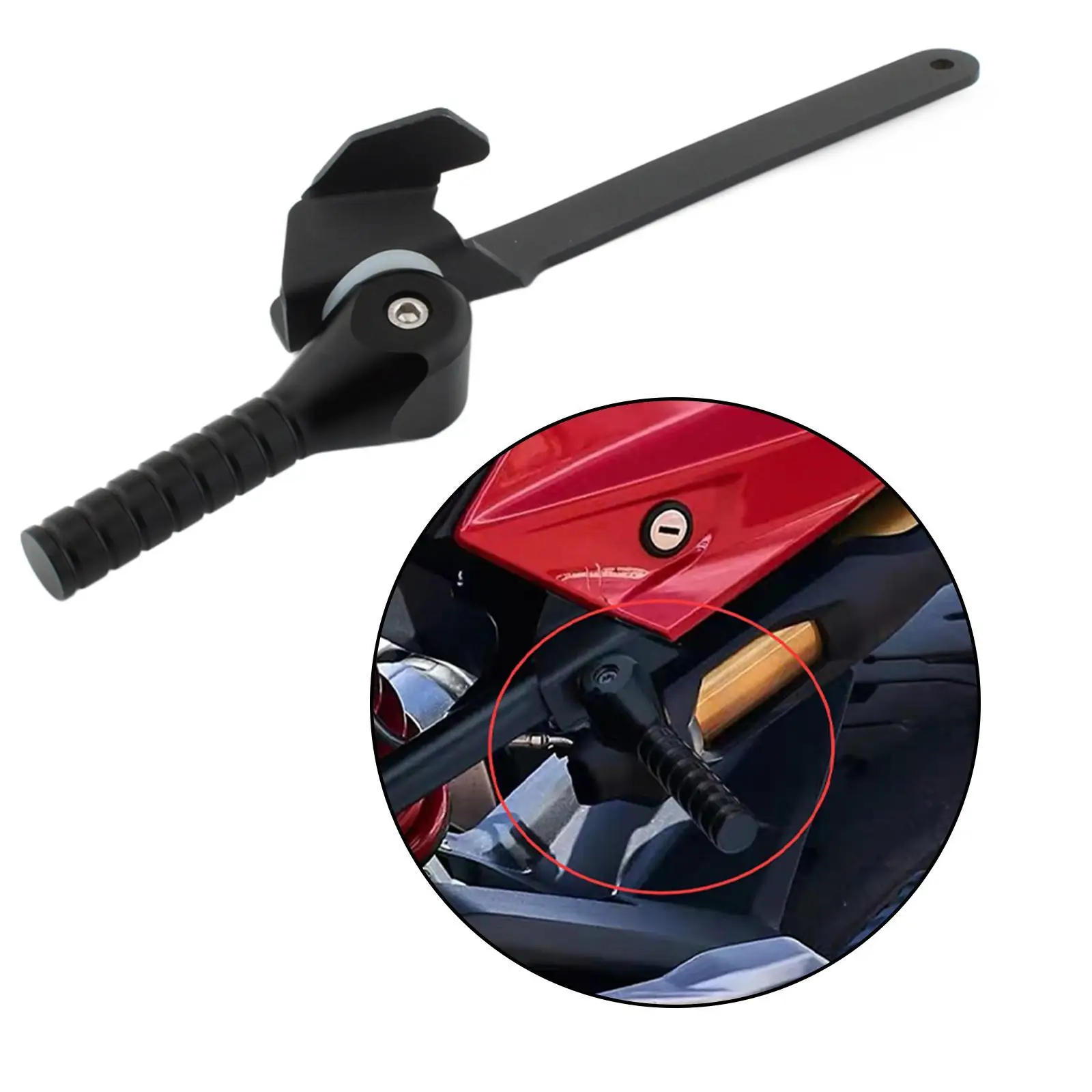 Folded Jack up Handle Replacement, Aluminum Alloy Lifting Lever Assist Bar for BMW F850GS F900GS F800GS