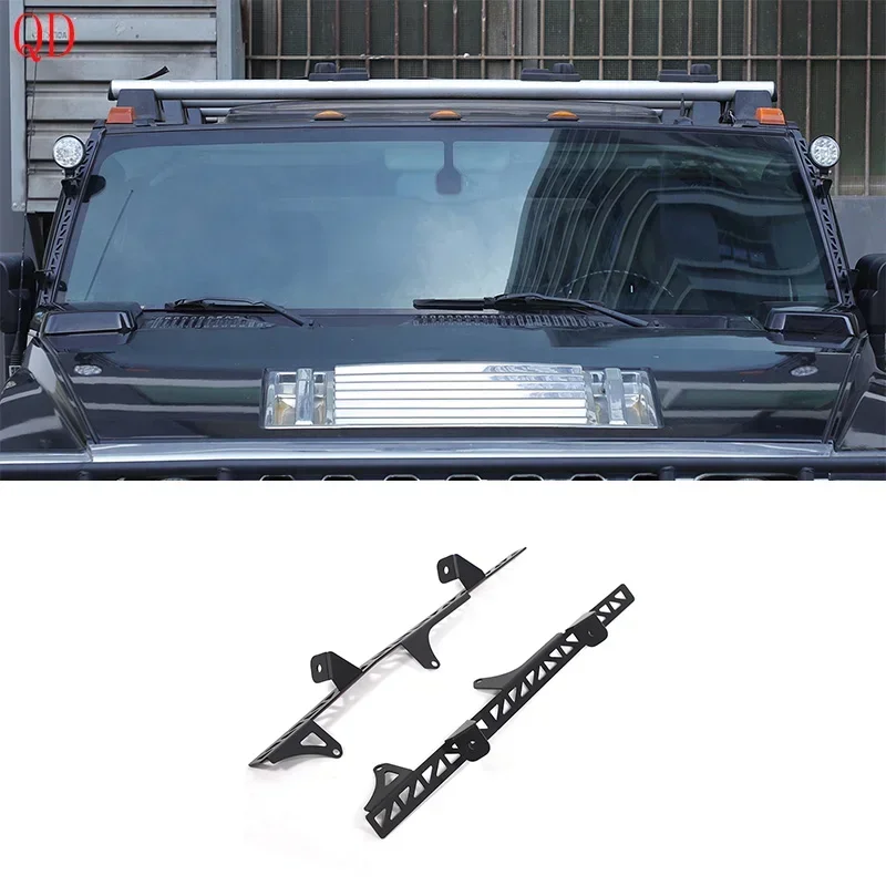 Carbon Steel Black For Hummer H2 2003-2009 Car A-pillar Spotlight Brackets LED Work Bracket Car Exterior Decoration Accessories