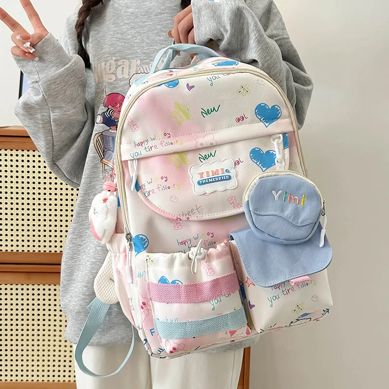 HAEX Y2K Dopamine Backpacks Women 2025 Harajuku Designer Students Pockets Laptop Mochilas Para Mujer Large Capacity Bag Female