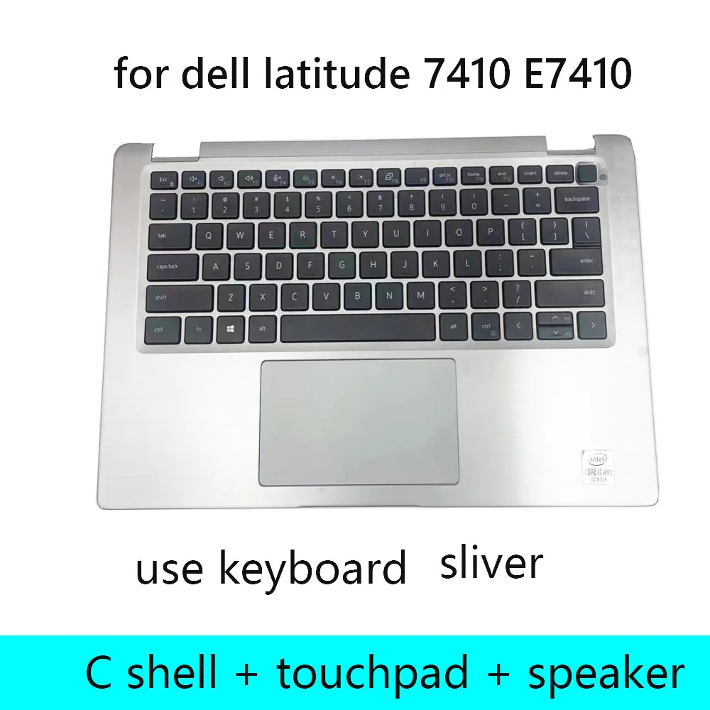 Imagem -02 - Tampa do Teclado do Portátil para Dell Palmrest Case Touchpad Speaker Versão em Inglês Eua Tampa Superior c Shell 95 Novo Original