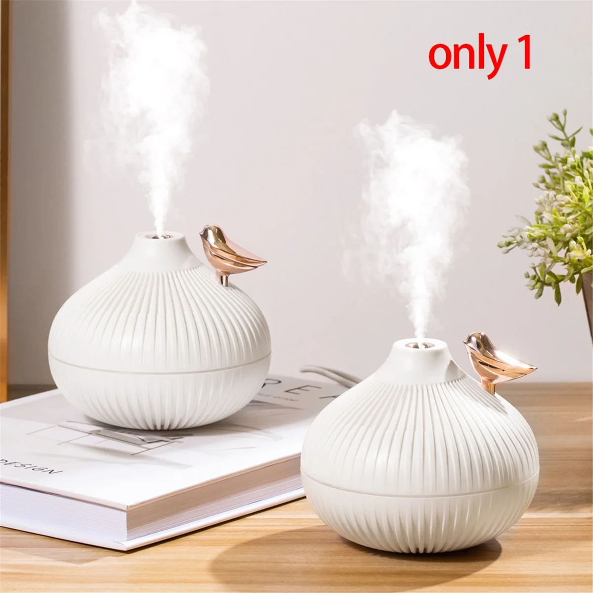 300Ml Small Onion Air Humidifier Aroma Diffuser Portable LED Steam Smart Mist USB Humidifier Purifier