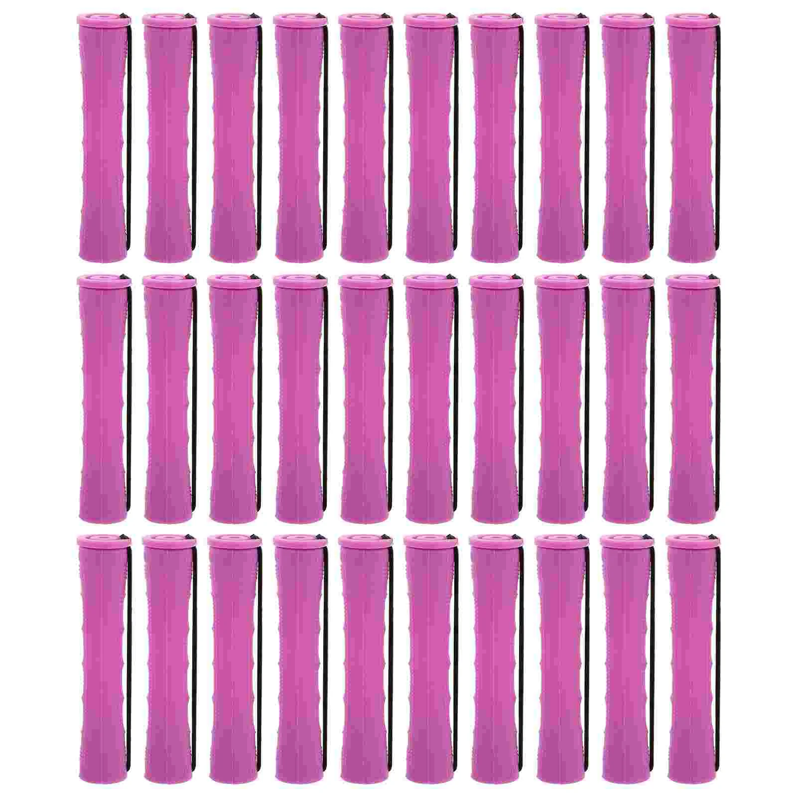 

30 Pcs Curlers American Hair Styling Rollers Curling Wave with Caps Purple Accessories Tools Miss