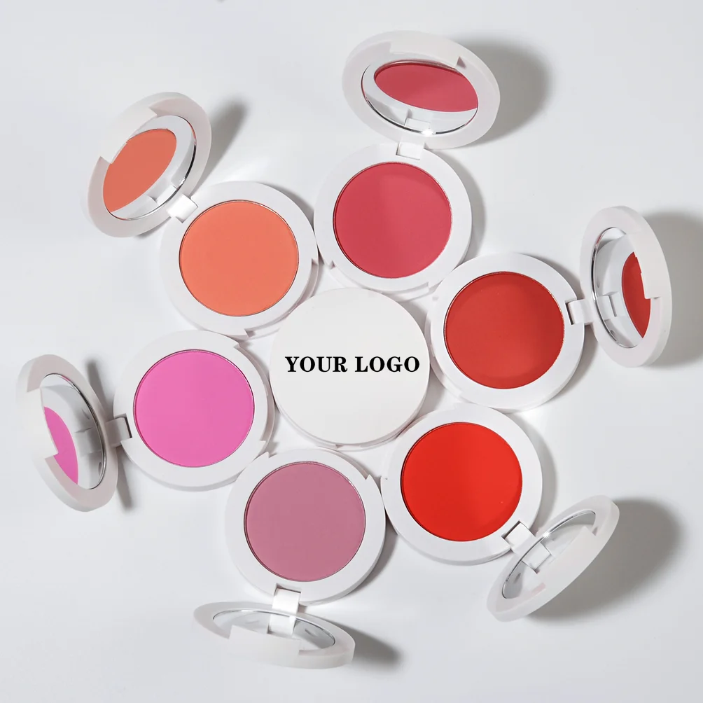 Makeup Blusher Private Label Waterproof Cruelty Free Vegan Bronzer Cheek Single Smooth Blush High Pigment Blushes Wholesale