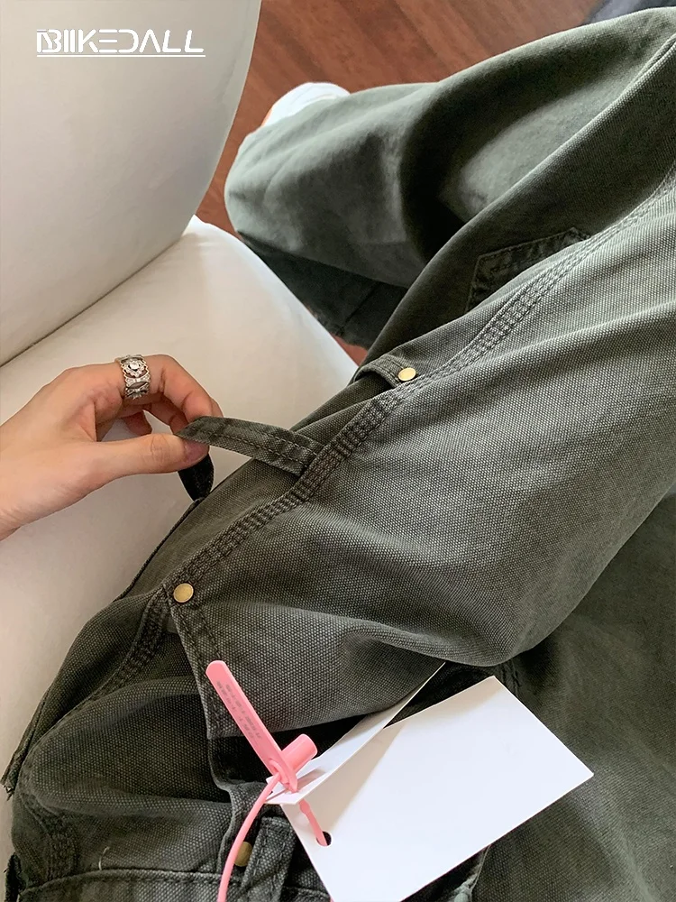 Pantaloni da lavoro dritti a gamba larga larghi autunnali da donna con fodera in Fce a vita alta taglie forti