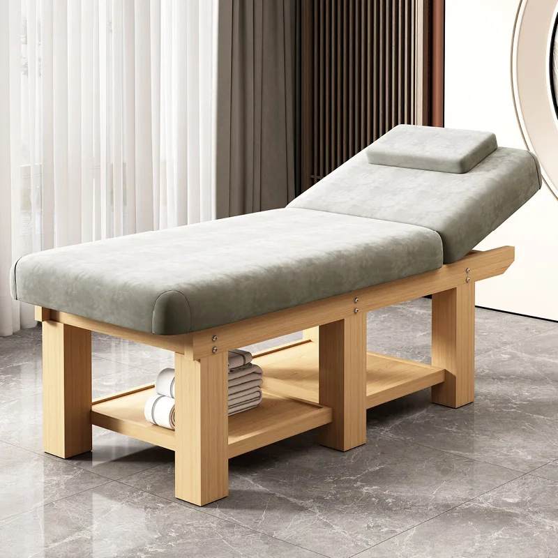 Wooden Foldable Cosmetic Bed Portable Functional Professional Massage Chairs Full Body Camastro Plegable Beauty Furniture MQ50MB