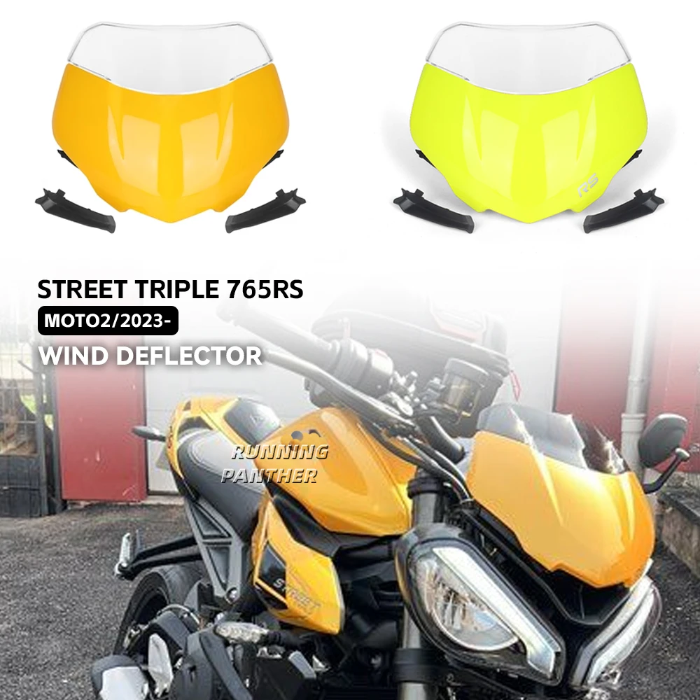 

FOR Street Triple 765RS 765RS 765RS moto2 2023 Motorcycle Accessories Windshield Windshield Sports Windshield Deflector