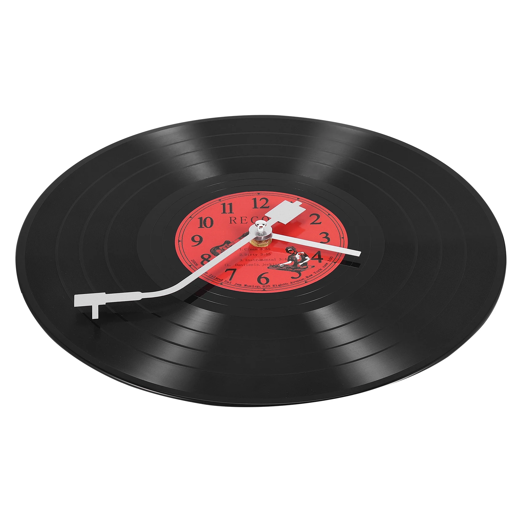 SDFC-European Retro Nostalgic Ultra-Quiet Clock Vinyl Record Personality Wall Clock Cafe Bar Decorative Wall Clock