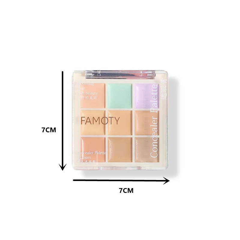 9 色コンシーラークリームパレット正しい肌のトーンクリームカバーにきびくまコレクターマット明るく輪郭フェイシャルメイク