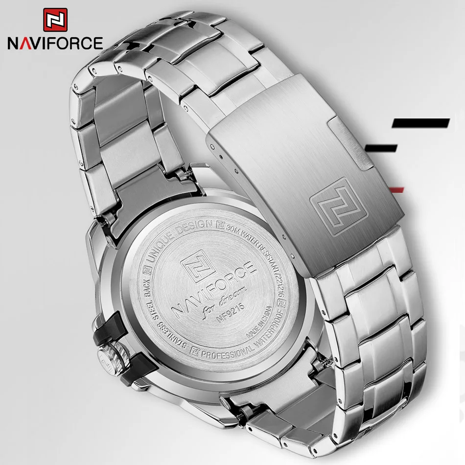 Top Brand NAVIFORCE Simple Fashion Watch for Men Stainless Steel Quartz Wristwatches Male Luminous Clock Relogio Masculino 2023