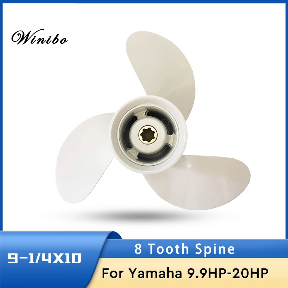 

9-1/4" x 10" Outboard Propeller For Yamaha 9.9HP 15HP 20HP Screw 3 Blade 8 Tooth Spline Marine Engine OEM No.63V-45952-00-EL