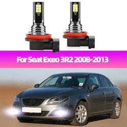 2Pcs LED Fog Lamp Bulbs Accessories For Seat Exeo 3R2 2008 2009 2010 2011 2012 2013 Front Fog Light 6000K Bright White Foglights