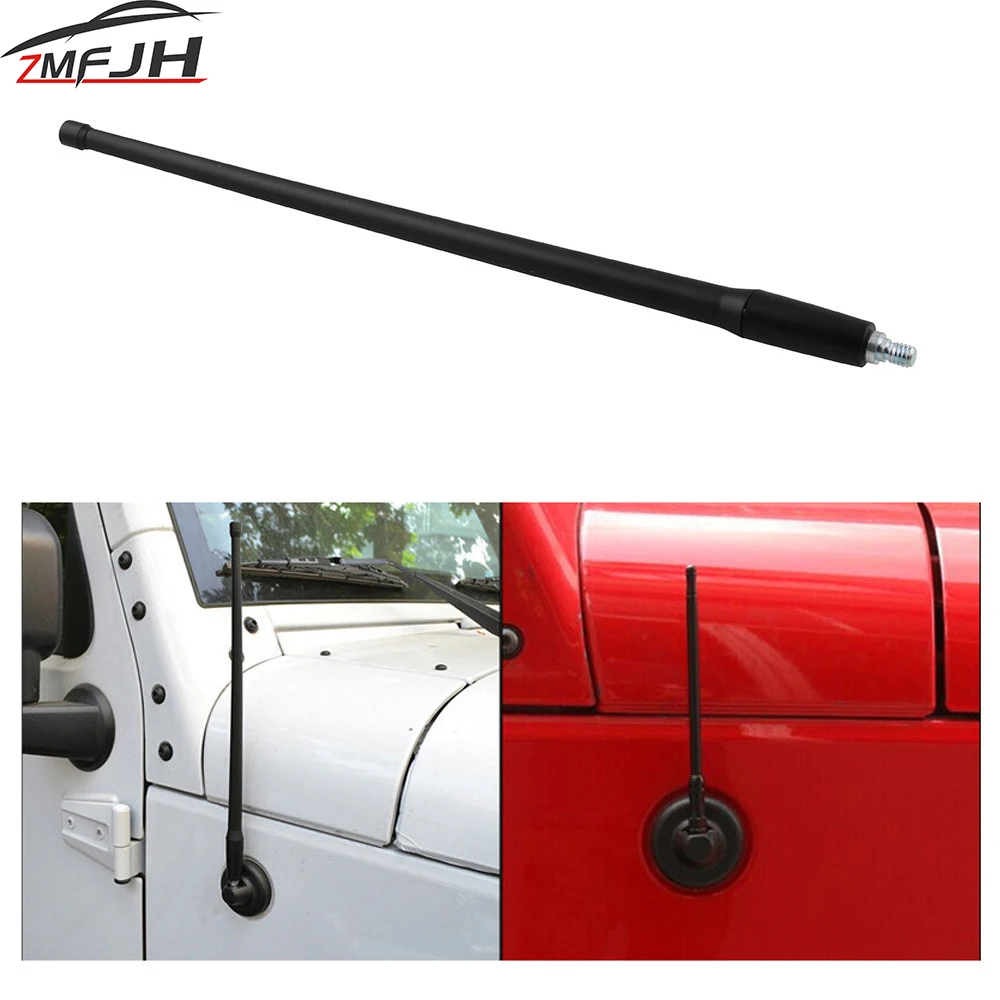 Antena radiowa Reflex 13" AM FM do Jeep Wrangler JK JL 2007 2008 2009 2010 2011 2012 2013 2014 2015 2016 2017 2018 Rugged Ridge