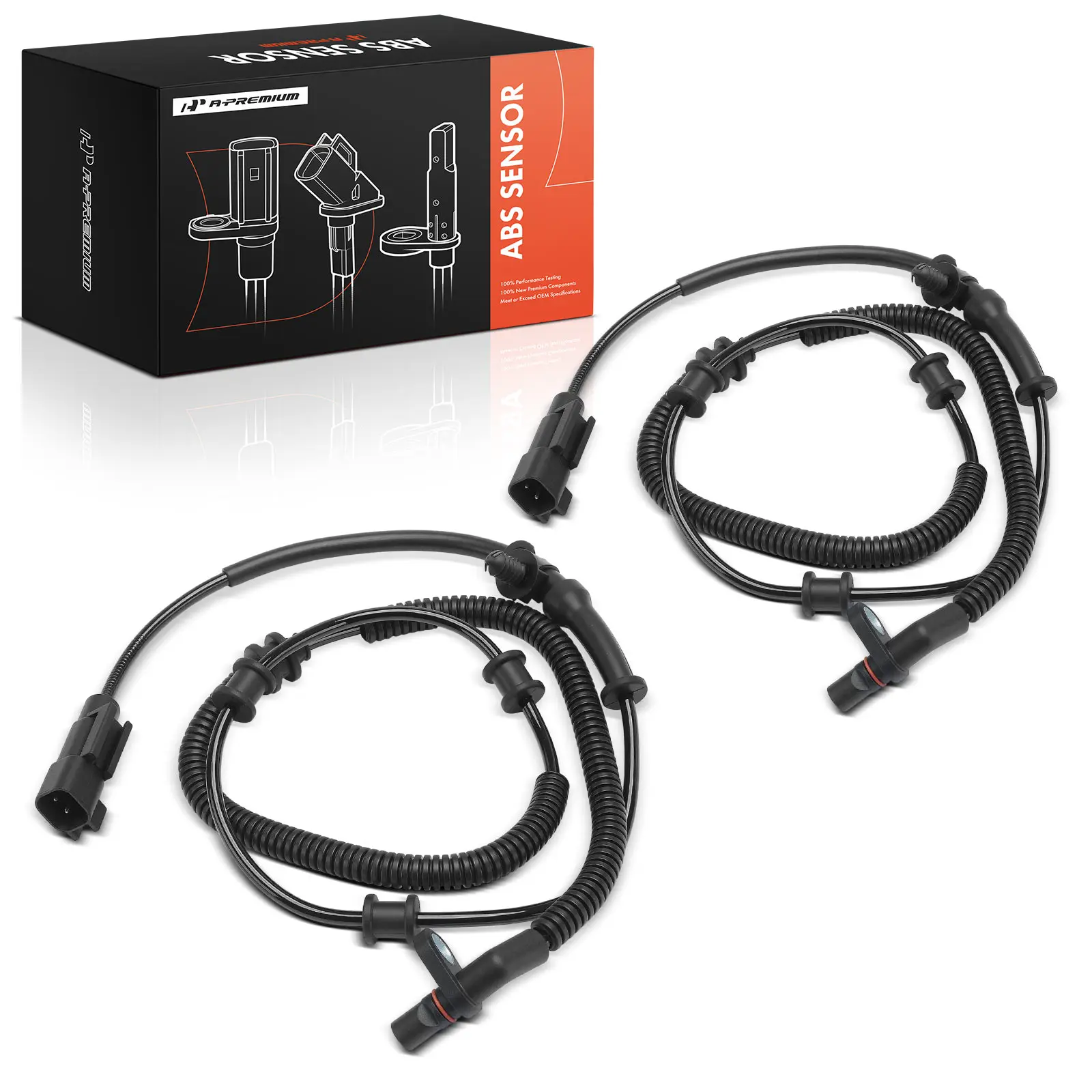 A-Premium 2Pcs Front Driver & Passenger Side ABS Wheel Speed Sensor for Ram 1500 2021-2024