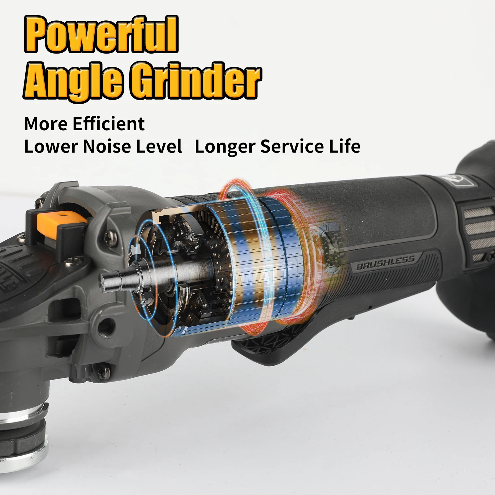 DEWALT DCG406 125mm flat head angle grinder bare machine tool cutting machine 18V lithium battery brushless tools