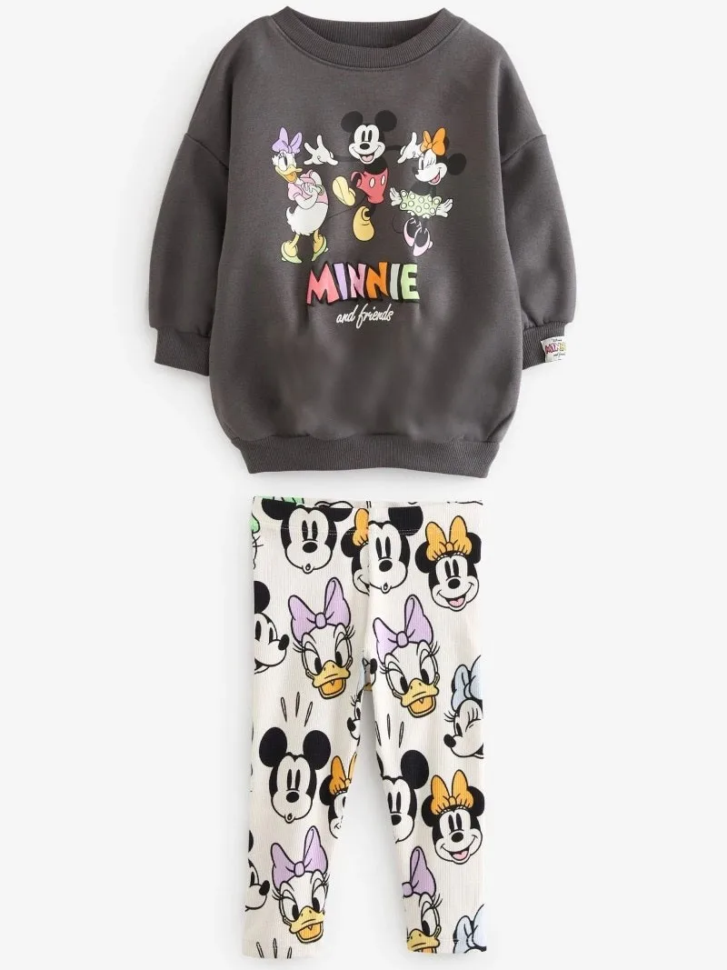 Boys Full Print Outfits Mickey Mouse Sweatshirt+Pants Two Piece Set Toddler New Trendy Hoodies Casual Loose Long Sleeve Suits