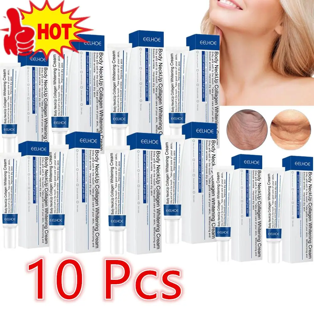 Protein Neck Lines Moisturis Cream, Nourish, Lift, Elimine Double Chin, Elimine Linhas Finas, Anti-Envelhecimento, Rejuvenescedor, 10Pcs