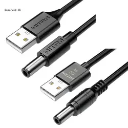 USB-A to DC5.5x2.5mm 9V 12VTrigger Power Cable for LCD Monitors Cine Broadcast Radio 9V 12V Devices