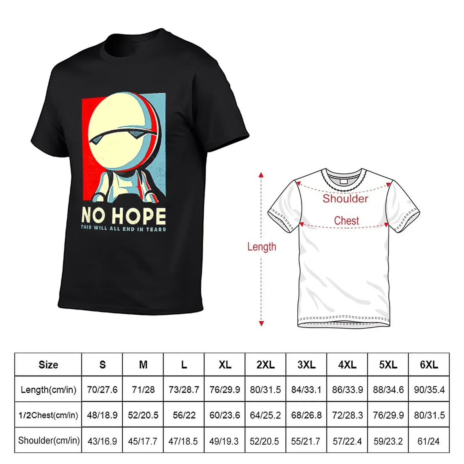 No Hope Sign - Vote Marvin Paranoid Android - Hitchhiker's Guide to the Galaxy T-Shirt anime fruit of the loom mens t shirts