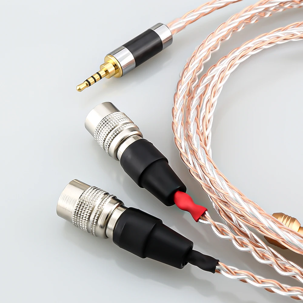 Alta qualidade audiocrast 7n pcocc prata chapeado fone de ouvido cabo atualização para dan clark áudio senhor alto-falantes éter alfa cão prime